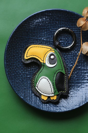 真皮系列 | 原創設計 全手縫 | 大嘴鳥 | 鑰匙扣 吊飾 | 三色可選