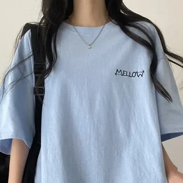 Vuja de 純棉 t恤 短袖上衣女 小貓印花 T恤 韓國上衣 oversize T恤 寬鬆上衣 ins風 潮流衣服