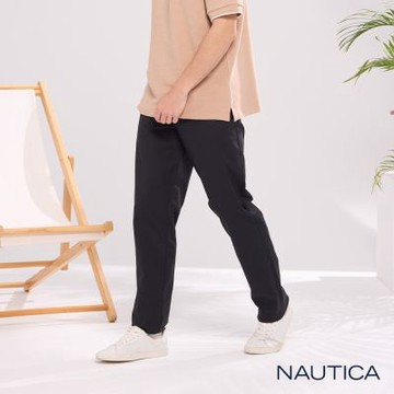Nautica 官方旗艦 男裝 涼感修身長褲-黑色