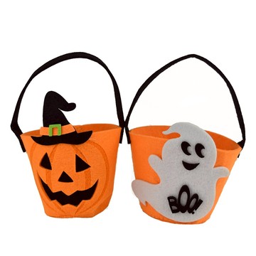 南瓜立體小提桶，萬聖節/提袋/佈置/裝飾/擺飾/會場佈置/表演/交換禮物/糖果袋/南瓜袋/武器，X射線【W404788】