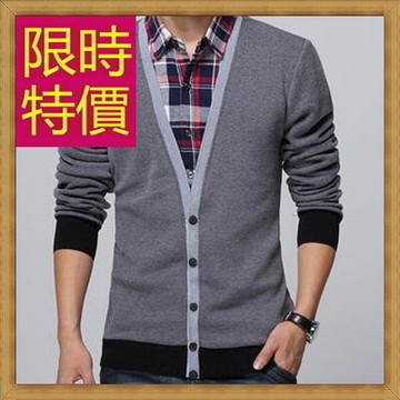 現貨+預購 長袖襯衫針織T恤-假兩件造型修身男上衣3色59ac23【獨家進口】【米蘭精品】