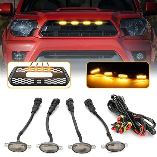 ヒロノリ　グリルマーカー LED グリル マーカー ランプ アンバー フロントグリル カスタム