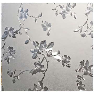 無痕自黏靜電玻璃貼 塑料材質 隱私遮擋  海棠花  60 x 200cm
