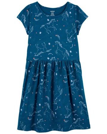 Kid Unicorn Jersey Dress