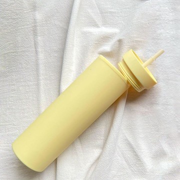 純色少女風喝水杯子小清新吸管式高顏值學生糖果色可愛ins杯