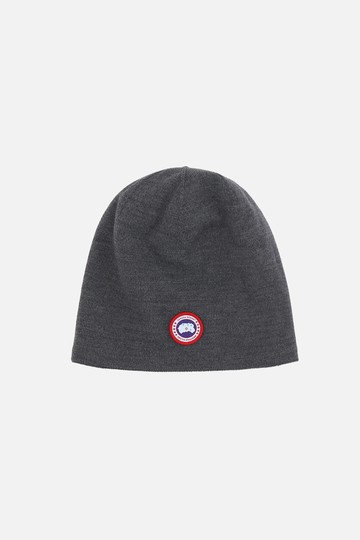 CANADA GOOSE logo patch wool blend beanie Man