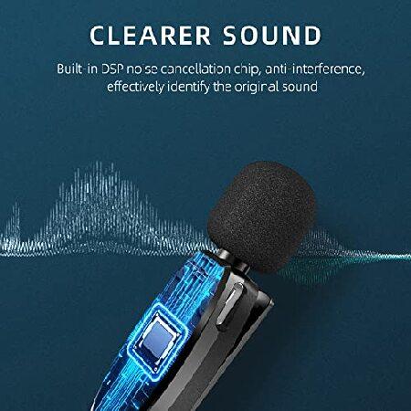 DeLUX Wireless Lavalier Microphone, Plug-Play Wireless Mic Noise Reduction, Omnidirectional Condenser, Recording Mic for Live Streaming, YouTube, TikT