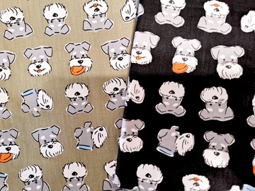 醫護雙層手術帽、工作帽、烘培帽  狗狗灰綠 薄棉款