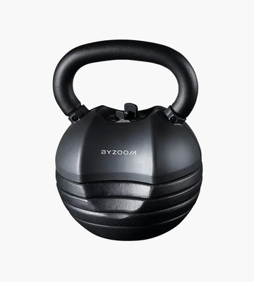 22.6kg(50LB) 5段重量 可調式壺鈴(黑)