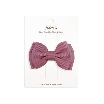 Feena - No.33蝴蝶結髮夾-紅