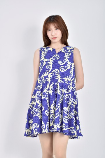 (S) 質感無袖藍色洋裝