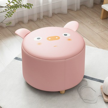 穿鞋凳 換鞋凳 門椅 收納穿鞋椅 創意實木腿小凳子家用客廳可愛板凳網紅沙發圓凳卡通懶人換鞋矮凳