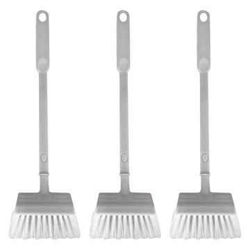 Easy Cleaning Solution 潔田屋 抗菌方型衛浴刷 可拆式刷柄  灰色  3支