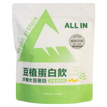 ALL IN 豆植蛋白 香醇燕麥  500g  1個