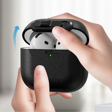 矽膠保護殼 AirPods 4 帶鎖扣 防丟掛扣 適用於 適用於 AirPods 1 2 3 Pro pro2耳機保護套