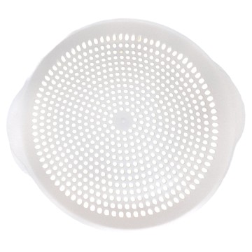 FaSoLa 多用途食品用帶蓋瀝水籃  可冷藏可加熱  適用於清洗瀝水收納  白色  17 x 15.5 x 9.5cm  2個