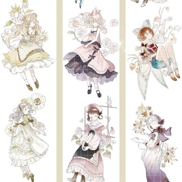 芙羅拉 花と少女 西洋風 ロマンティック PET 貝殼光