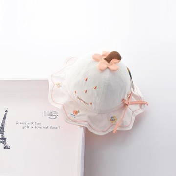 嘟嘟啦春秋款女寶寶帽子嬰幼兒童可愛公主漁夫帽1百搭可調節盆帽6