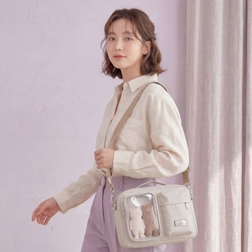 【DOUGHNUT】Satchel - 曬娃包 9.7吋側背包 - 石 D412LU-0008-F