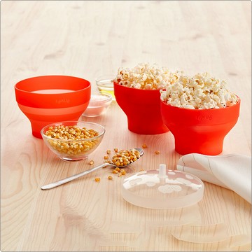 LEKUE｜爆米花料理盒 橘12.5cm 食品收納盒收納碗