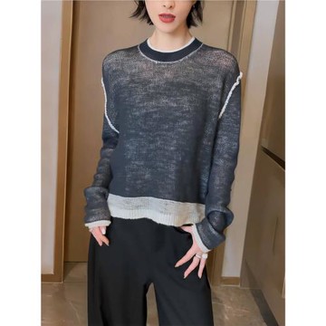 高級洋氣慵懶針織衫2025秋季大碼胖MM氣質寬松奢華復古女士上衣