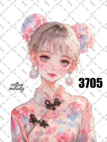 original sticker no.3705 人物貼紙 原創貼紙 原創人物貼紙 裝飾貼紙 cotton melody