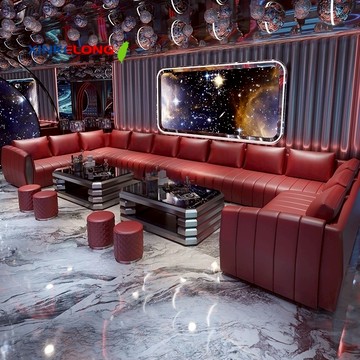 興客隆 卡座沙發 納帕皮 簡約風 U型沙發 KTV沙發 轉角沙發 會所 包廂沙發 酒吧 清吧 沙發椅   523