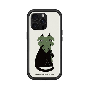 iPhone 16 Pro Mod NX 黑 - ilovedoodle (Lim Heng Swee) - Cat and Plant - 龜背芋