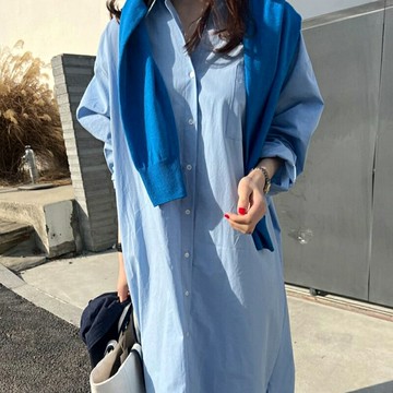 【米蘭精品】現貨+預購 法式長洋裝長裙顯瘦連身裙襯衫裙A字裙罩衫大碼休閒女裝-長袖落肩女裙子3色74mj50