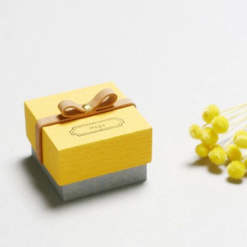 Hope // Yellow) 禮盒 皮絲帶 傳達心情的小盒子