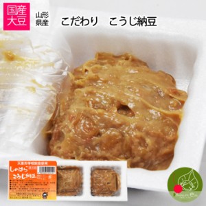 山形県産 こうじ納豆 90g ×10パックセット 山形県産 丸大豆 食べてびっくり美味しいなっとう 大粒の食べ応え　ご家庭用　※冷凍通常便