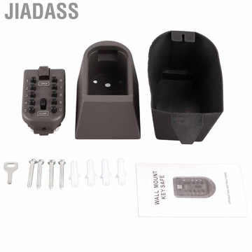 Jiadass JIADASS鑰匙鎖箱壁掛式10位數字按鈕組合室內或室外家庭辦公室車庫倉庫（壁掛式）