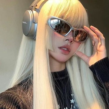 千禧未來科技感朋克墨鏡男女潮人街拍機能風歐美Y2K外貿太陽眼鏡