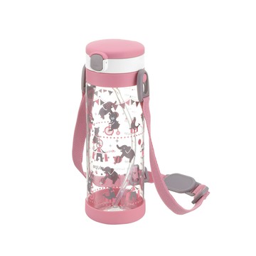 Richell 利其爾 吸管冷水壺  粉紅派對  450ml  1個