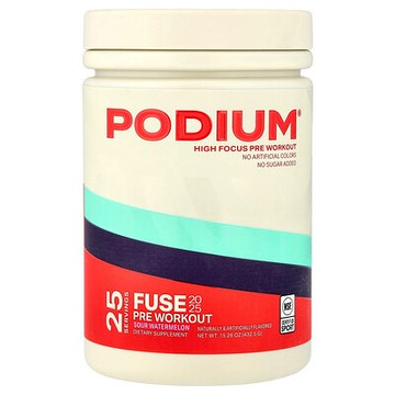 Podium Nutrition, Fuse 2025 鍛鍊前營養素，酸西瓜味，15.26 盎司（432.5 克）