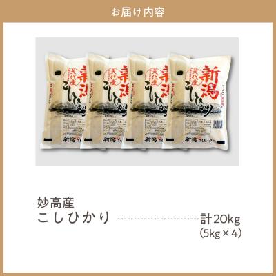 ふるさと納税 妙高市 2023年12月下旬発送　 新潟県矢代産コシヒカリ 計20kg