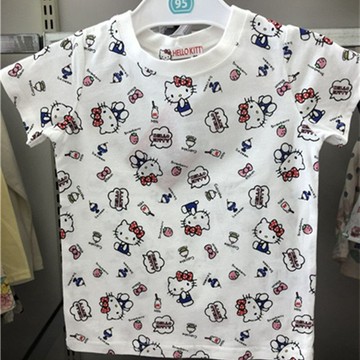 🔥桃園出貨🔥兒童女寶寶純棉短袖T恤2024新品hellokitty女童夏季可愛中小童潮