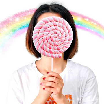 擺拍神器75g大號捲花棉花糖卡通棒棒糖 棉花糖 兒童零食小禮物可愛糖果批髮