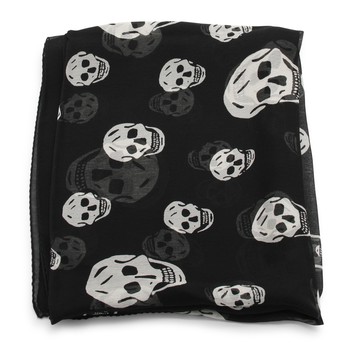 Alexander Mcqueen - Black And White Silk Scarf