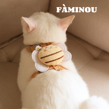 FÀMINOU．Labah小蜜蜂寵物外出牽繩項圈 寵物胸背 牽引繩 寵物外出用品 貓咪外出 貓用狗用