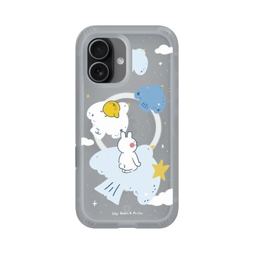 iPhone 17 AirX 流變灰 - 懶散兔與啾先生 Lazy Rabbit and Mr.Chu - Fly Freely