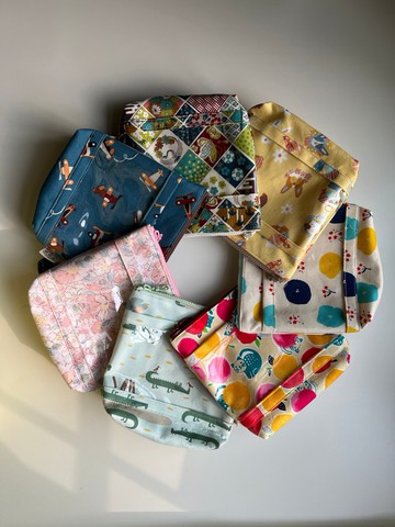 拼拼布。手作-托藥袋/萬用袋/旅行包/女生收納