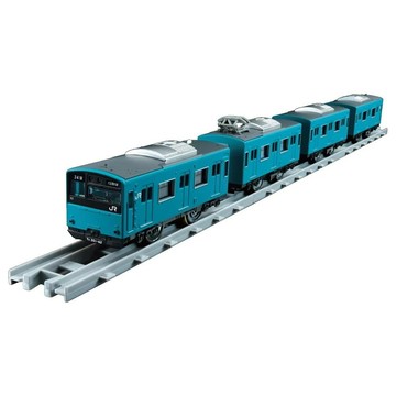 【超萌行銷】PLARAIL鐵道王國 REAL CLASS 201系列通勤列車 天藍色 TP94481