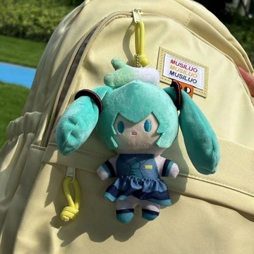 【臺灣出貨】網紅可愛初音未來毛絨公仔包包鑰匙扣掛件玩偶女生禮物掛飾禮物