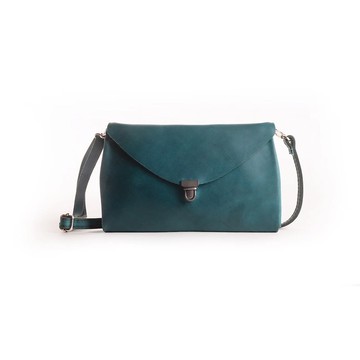 德國harolds植鞣皮革信封手拿包 M/斜背包/綠色