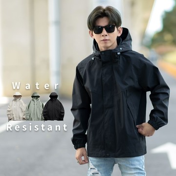 【NB1968J】戶外防潑水大高領連帽外套 衝鋒外套 防風外套 風衣外套 男生外套(TJ-JK2588)