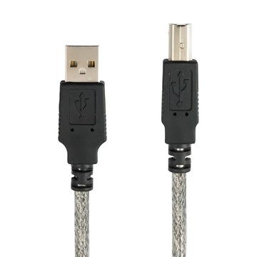 Cable 鍍鎳頭 48編屏蔽顯示器電纜線 C-USB-ABPP系列 USB A公 - B公  3m  1條
