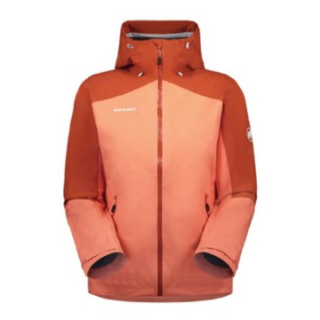 MAMMUT 亞洲版型 女 Convey Tour HS Hooded 超輕量 GORE-TEX 防水防風透氣外套/1010-28801-3747 櫻花鮭粉/陶紅