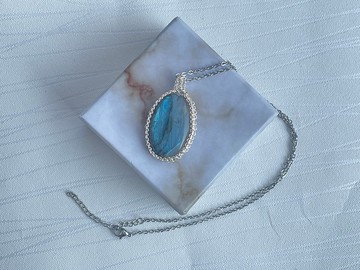 221105 wire wrapping 拉長石 銅線 繞線 吊墮