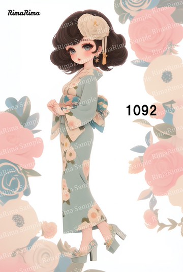 1092 原創貼紙 原創人物貼紙 貼紙 標籤 りまりま RimaRima